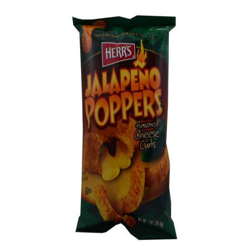 Herr's Jalapeno Poppers Cheese Curls Maskas